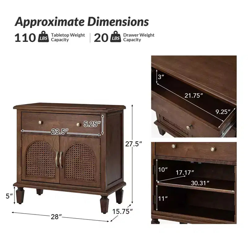 Table d'appoint haute de 27 pouces