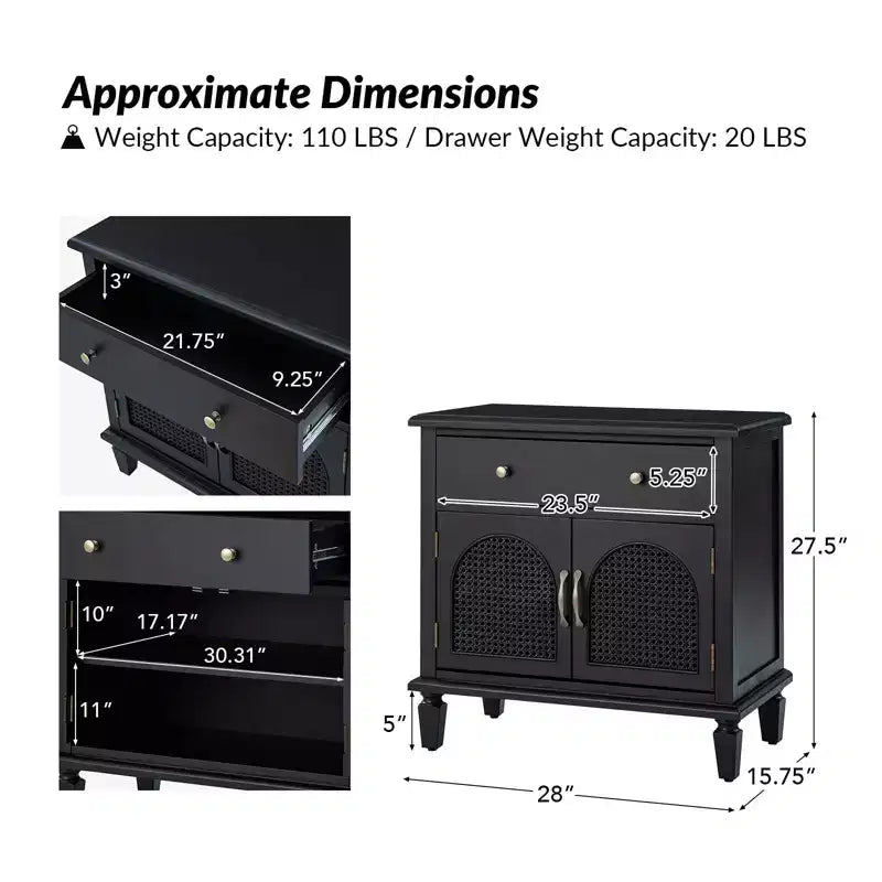 Table d'appoint haute de 27 pouces