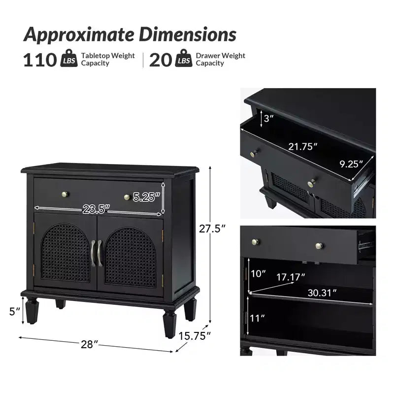 Table d'appoint haute de 27 pouces