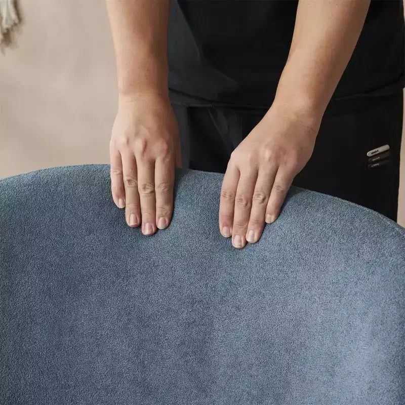 Fauteuil d'appoint ultra-doux moderne sans accoudoirs à dossier bas avec revêtement doux pour la peau et pieds ronds exquis en bois de pin