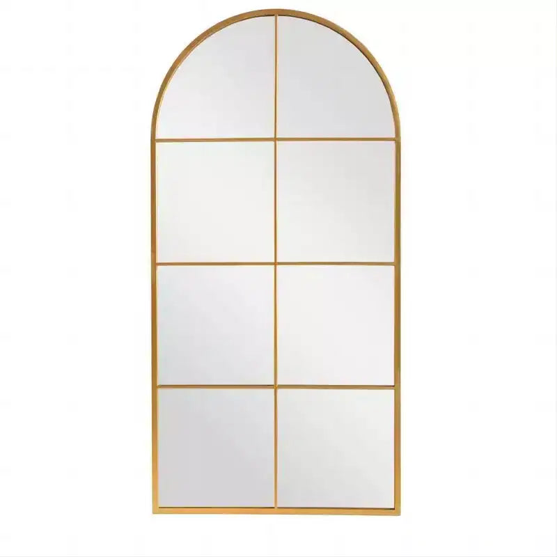 Miroir mural à cadre métallique arqué