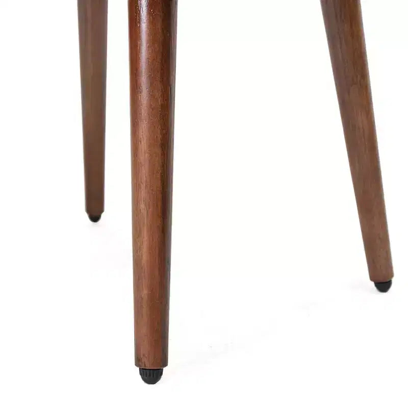 Table de chevet César en bois d'acacia de style Mid-Century avec 2 tiroirs