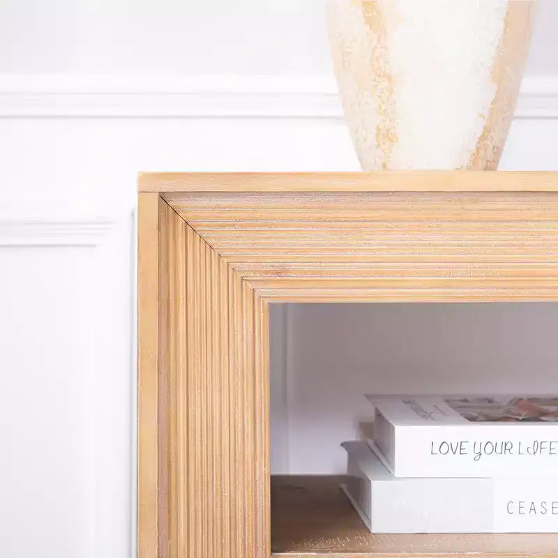 Console en bois de chêne Oakmere avec étagère de rangement