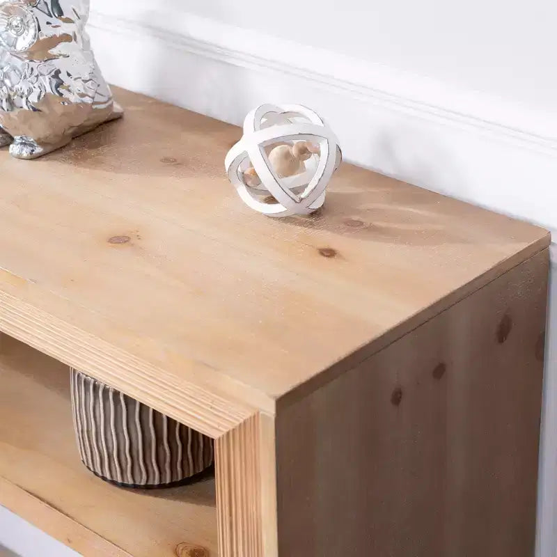 Console en bois de chêne Oakmere avec étagère de rangement