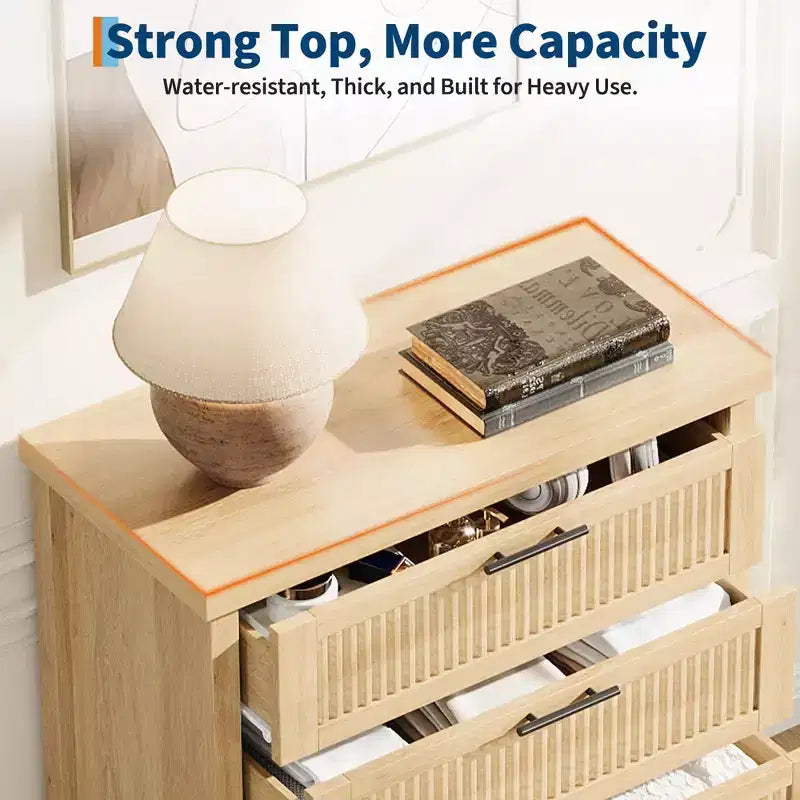 Commode de chambre à 4 tiroirs cannelés, commode haute de 90 cm pour dressing, 4 tiroirs cannelés avec poignée en métal, armoire de rangement pour vêtements
