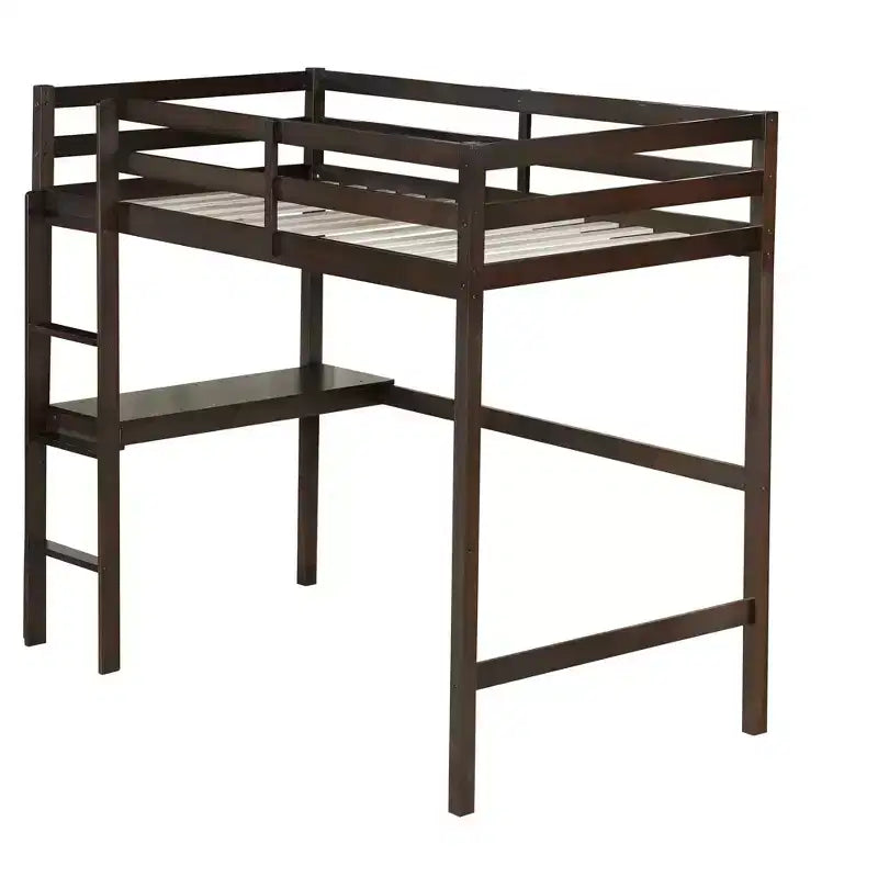 Lit mezzanine King avec espace de rangement sous le lit en métal robuste peu encombrant