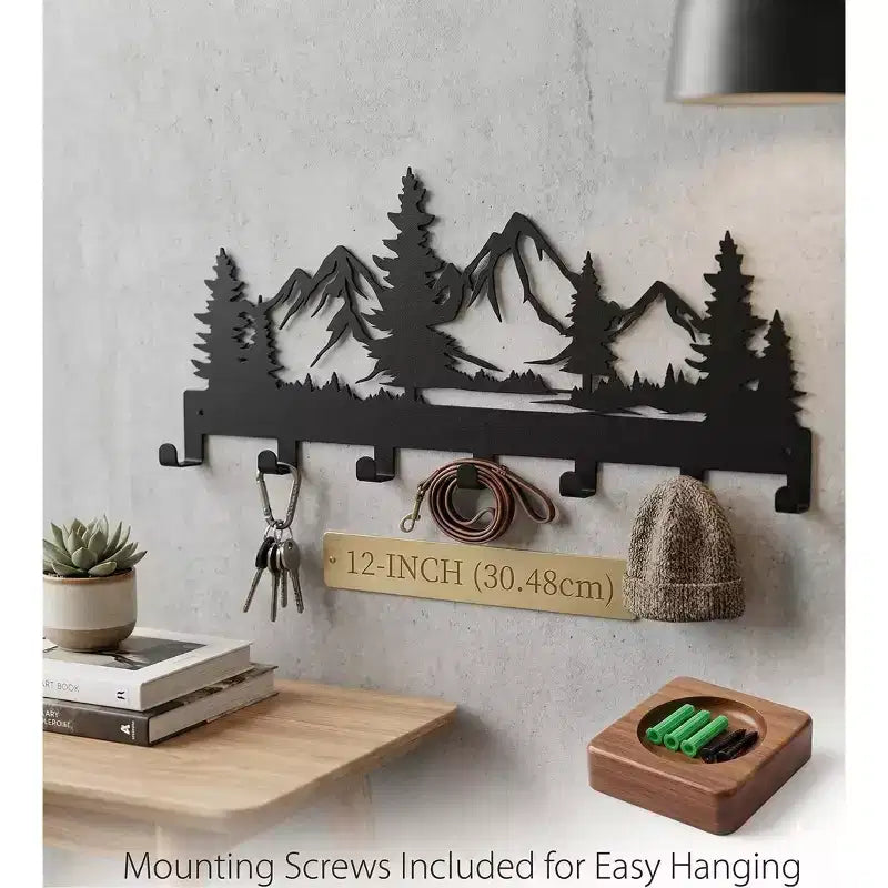 Portemanteau mural en métal 30 cm petit élégant