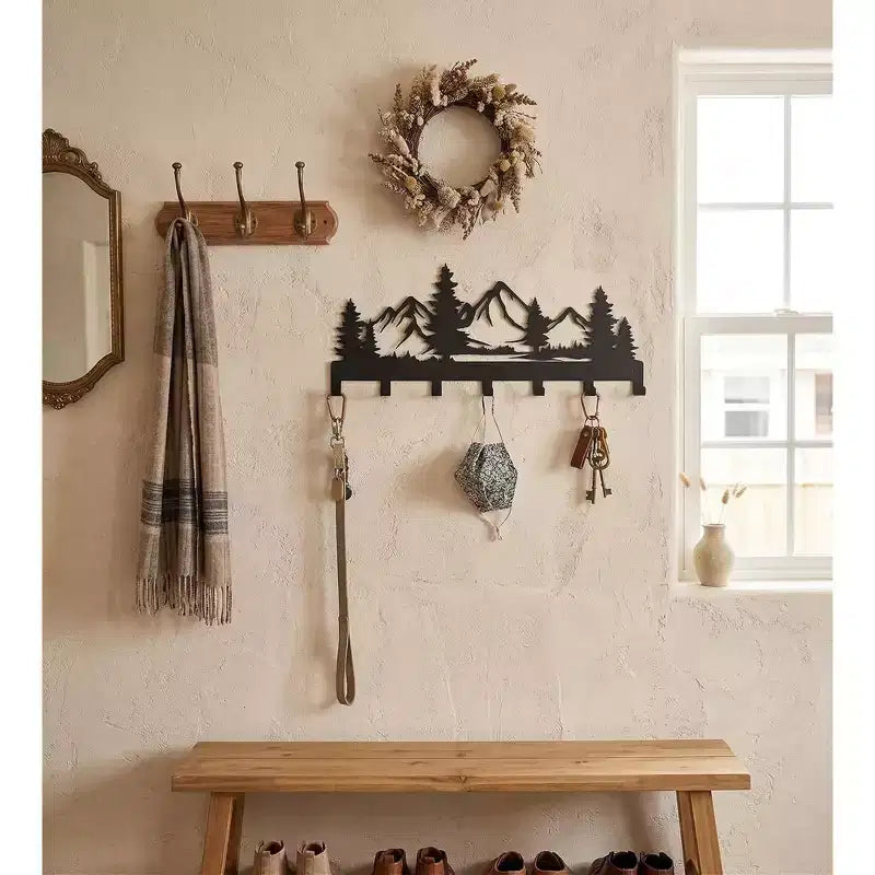 Portemanteau mural en métal 30 cm petit élégant