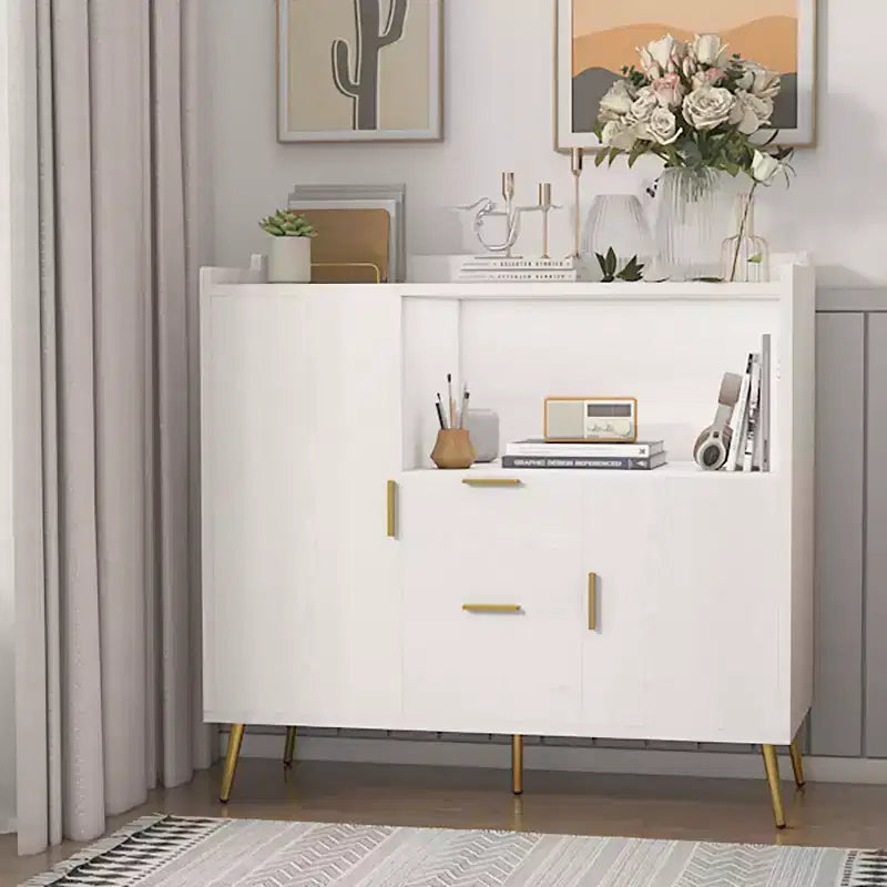 Bahut buffet moderne avec tiroirs, meuble de rangement de 100 cm avec étagères et portes pour cuisine et salle à manger