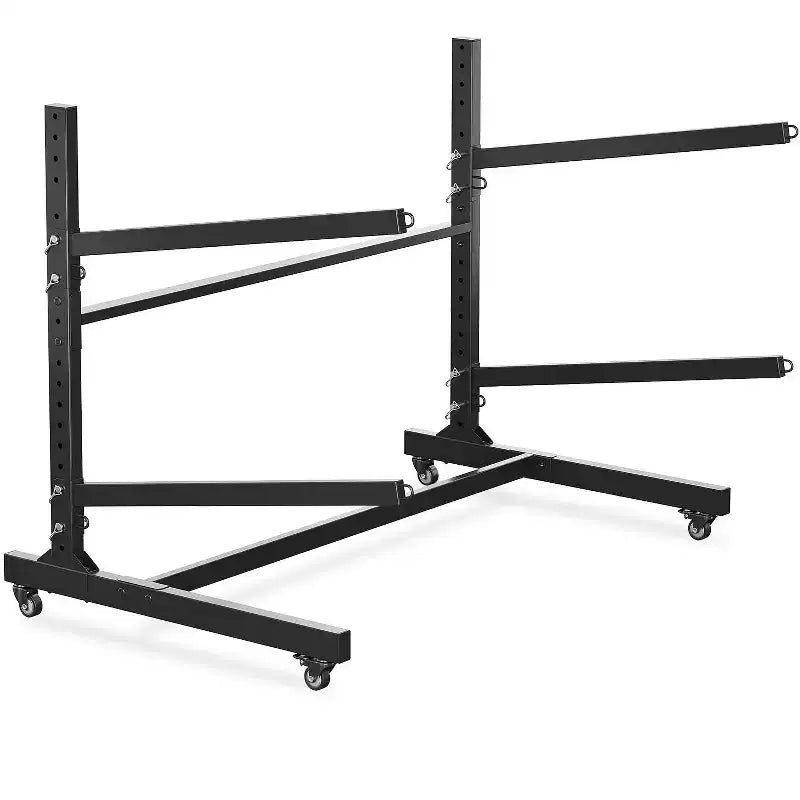 Support de rangement pour kayaks robuste avec roues verrouillables pour kayaks, canoës, planches de surf et planches à pagaie, étagères amovibles