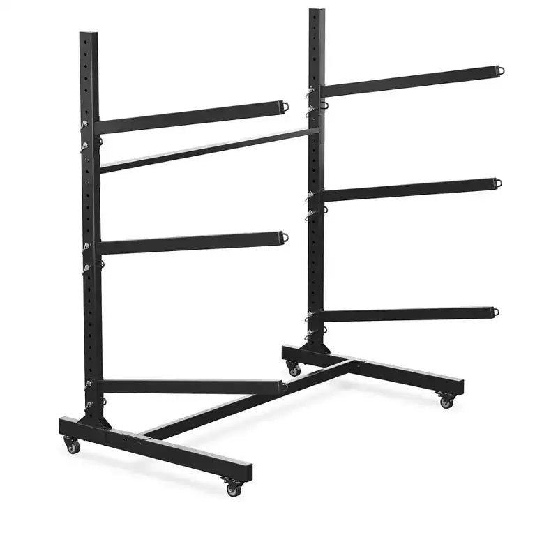 Support de rangement pour kayaks robuste avec roues verrouillables pour kayaks, canoës, planches de surf et planches à pagaie, étagères amovibles