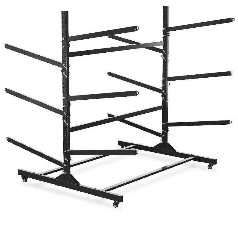 Support de rangement pour kayaks robuste avec roues verrouillables pour kayaks, canoës, planches de surf et planches à pagaie, étagères amovibles