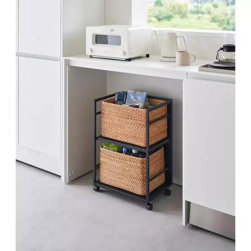 Chariot de rangement escamotable à deux niveaux (61 cm H)