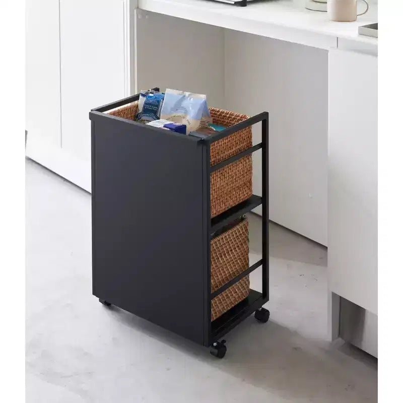 Chariot de rangement escamotable à deux niveaux (61 cm H)