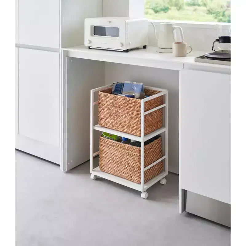 Chariot de rangement escamotable à deux niveaux (61 cm H)