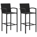 Tabouret de bar Rotin PE marron, acier thermolaqué Standard