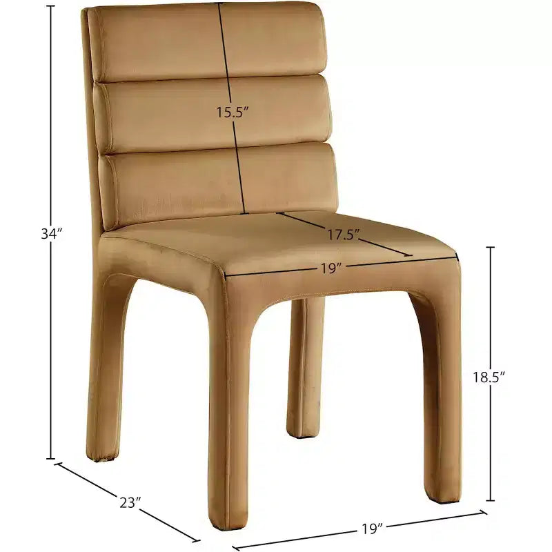 Chaise de salle à manger en velours Selle