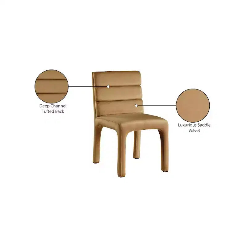 Chaise de salle à manger en velours Selle