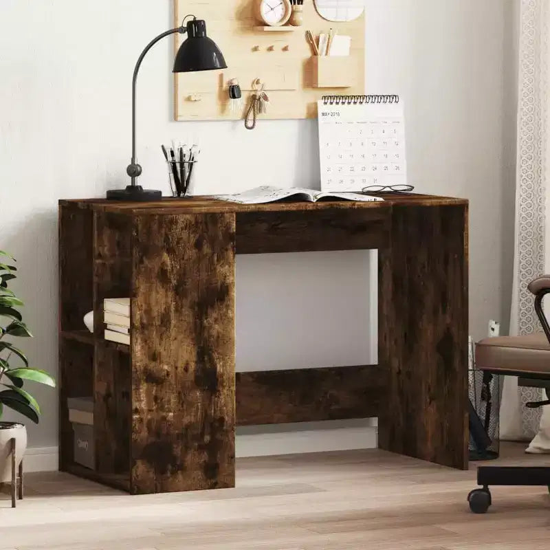 Bureau blanc en bois composite, moyen, rectangulaire, moderne