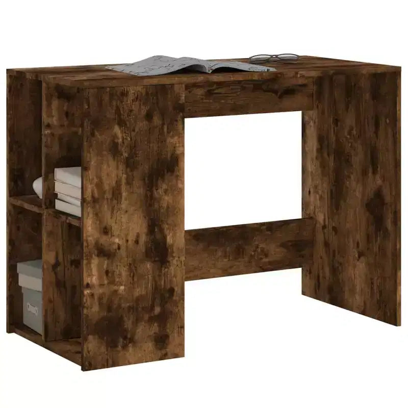 Bureau blanc en bois composite, moyen, rectangulaire, moderne