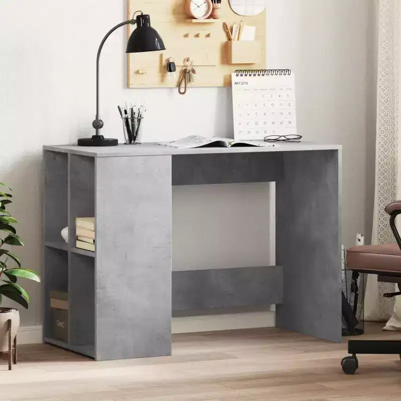 Bureau blanc en bois composite, moyen, rectangulaire, moderne