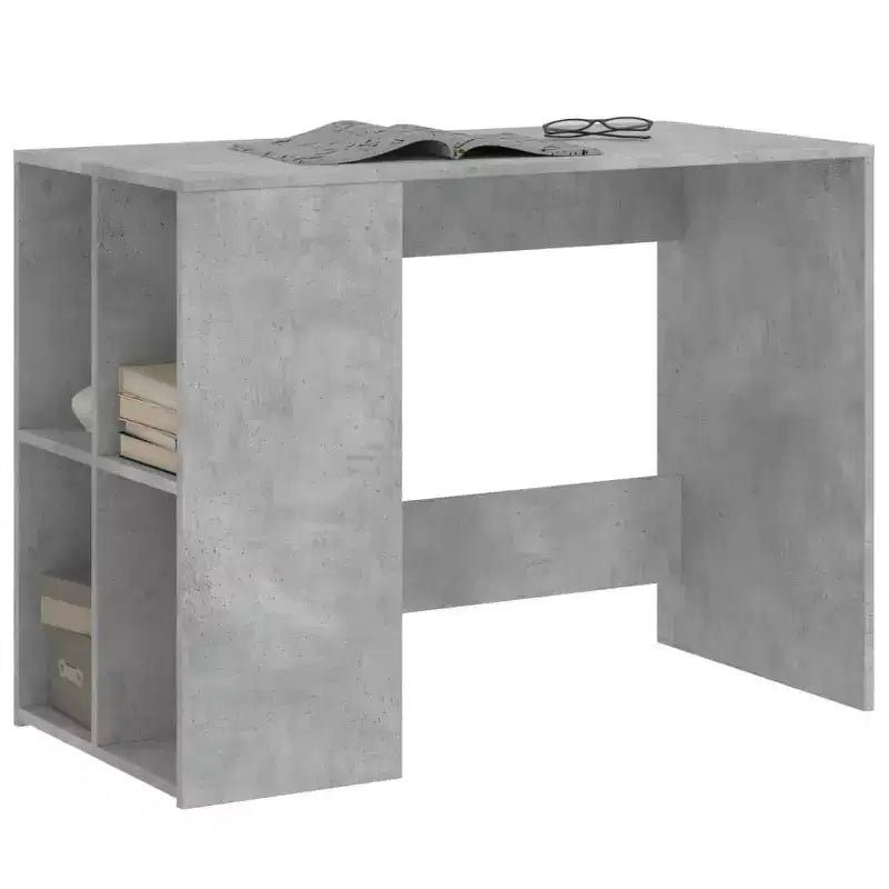 Bureau blanc en bois composite, moyen, rectangulaire, moderne