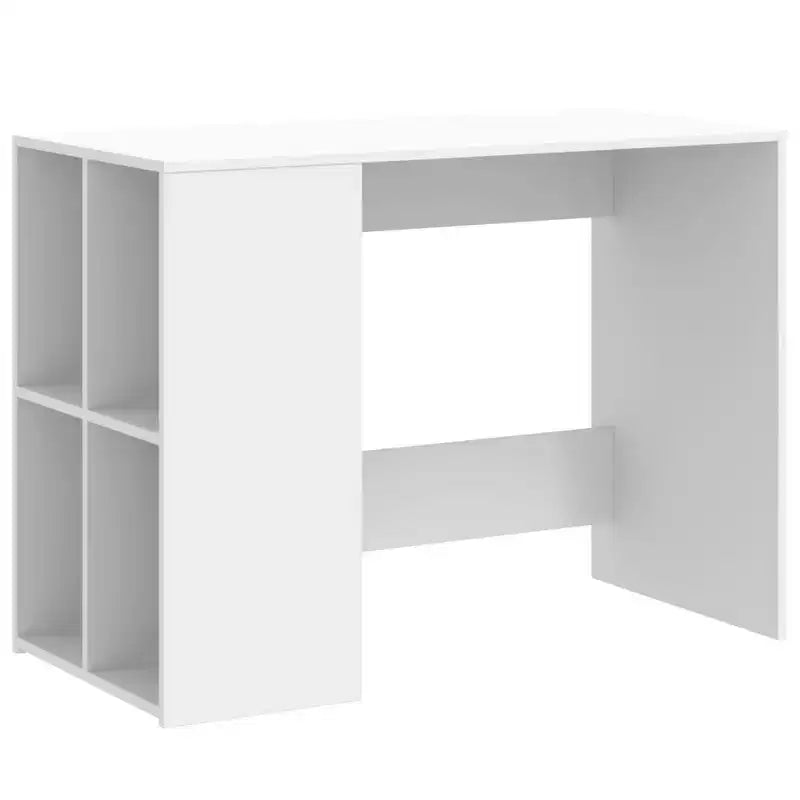 Bureau blanc en bois composite, moyen, rectangulaire, moderne