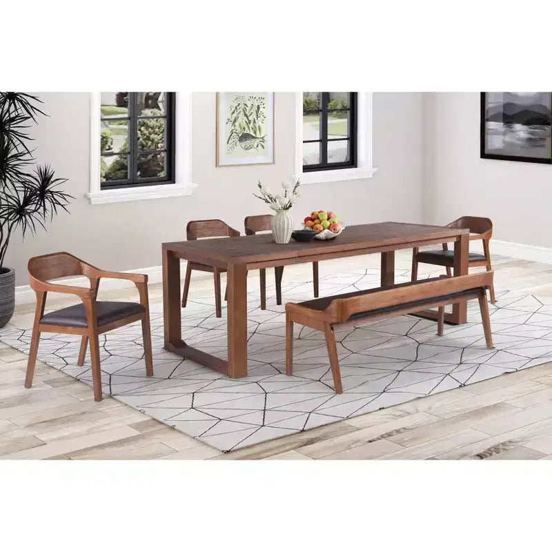 Table à manger extensible Châtaignier