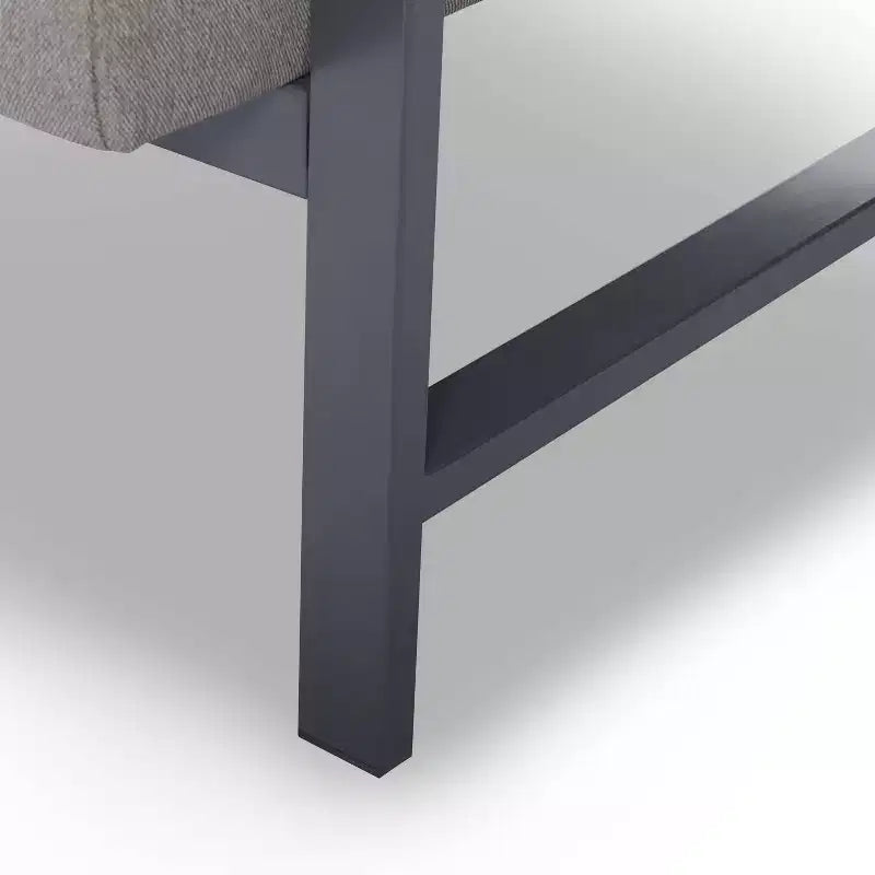 Fauteuil d'appoint en métal bronze gris : Polyester rembourré, fauteuil club moderne d'une capacité de 113 kg