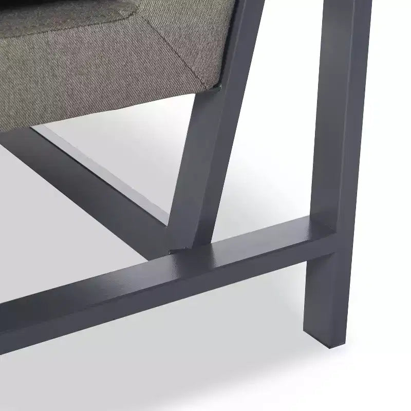 Fauteuil d'appoint en métal bronze gris : Polyester rembourré, fauteuil club moderne d'une capacité de 113 kg