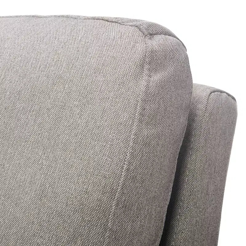 Fauteuil d'appoint en métal bronze gris : Polyester rembourré, fauteuil club moderne d'une capacité de 113 kg