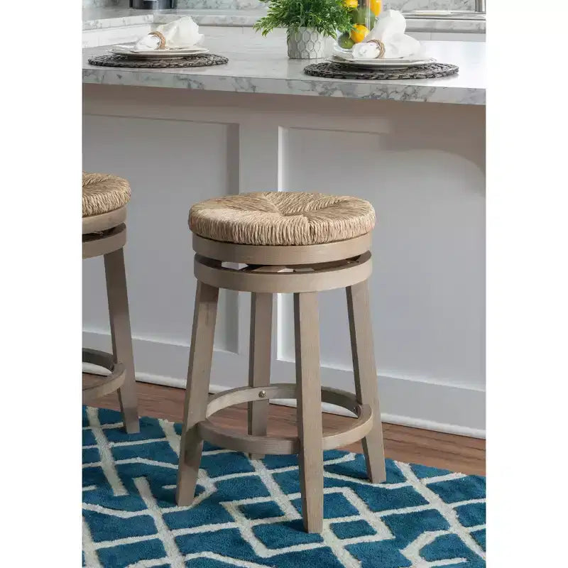Tabouret de bar pivotant sans dossier, hauteur comptoir