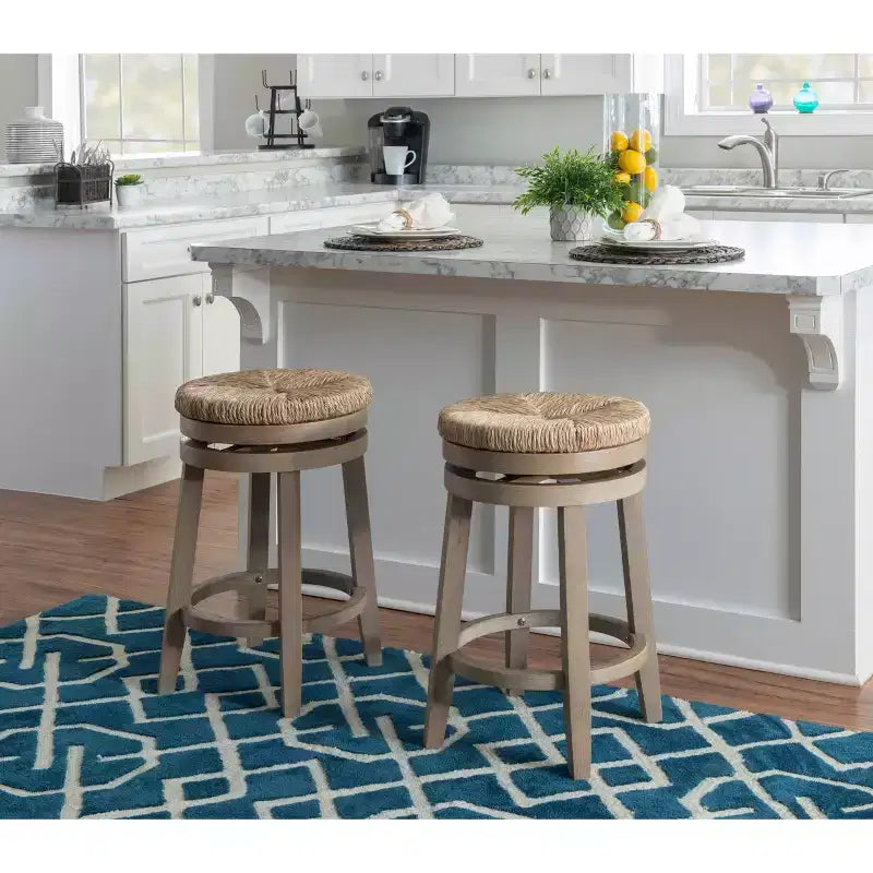 Tabouret de bar pivotant sans dossier, hauteur comptoir