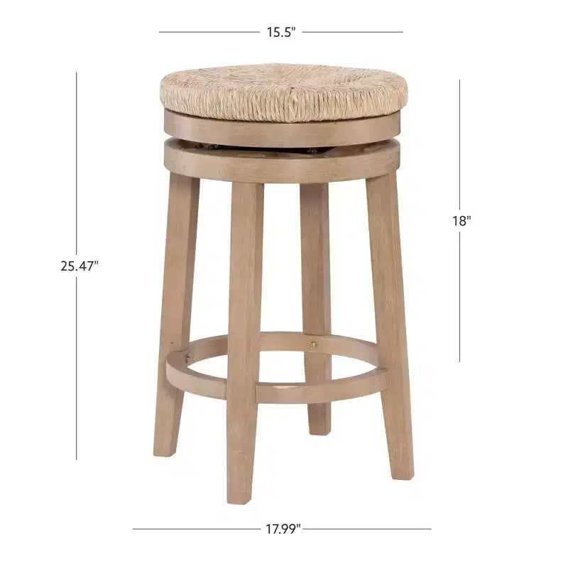 Tabouret de bar pivotant sans dossier, hauteur comptoir