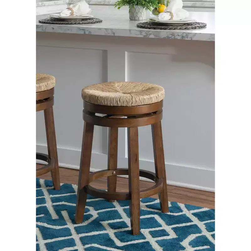 Tabouret de bar pivotant sans dossier, hauteur comptoir