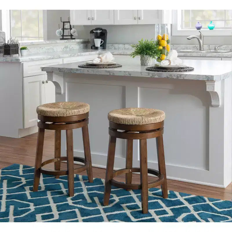 Tabouret de bar pivotant sans dossier, hauteur comptoir
