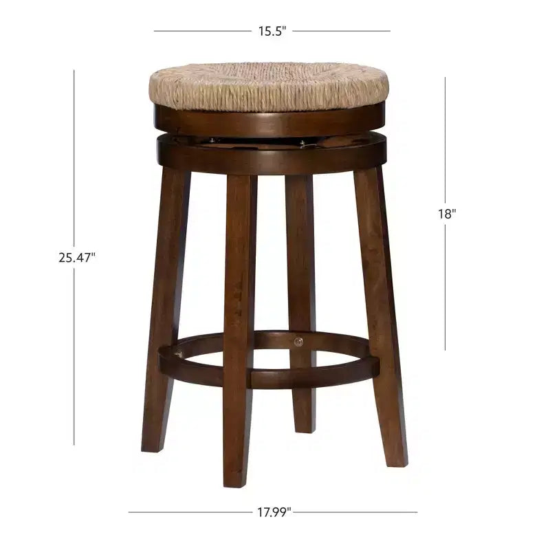 Tabouret de bar pivotant sans dossier, hauteur comptoir