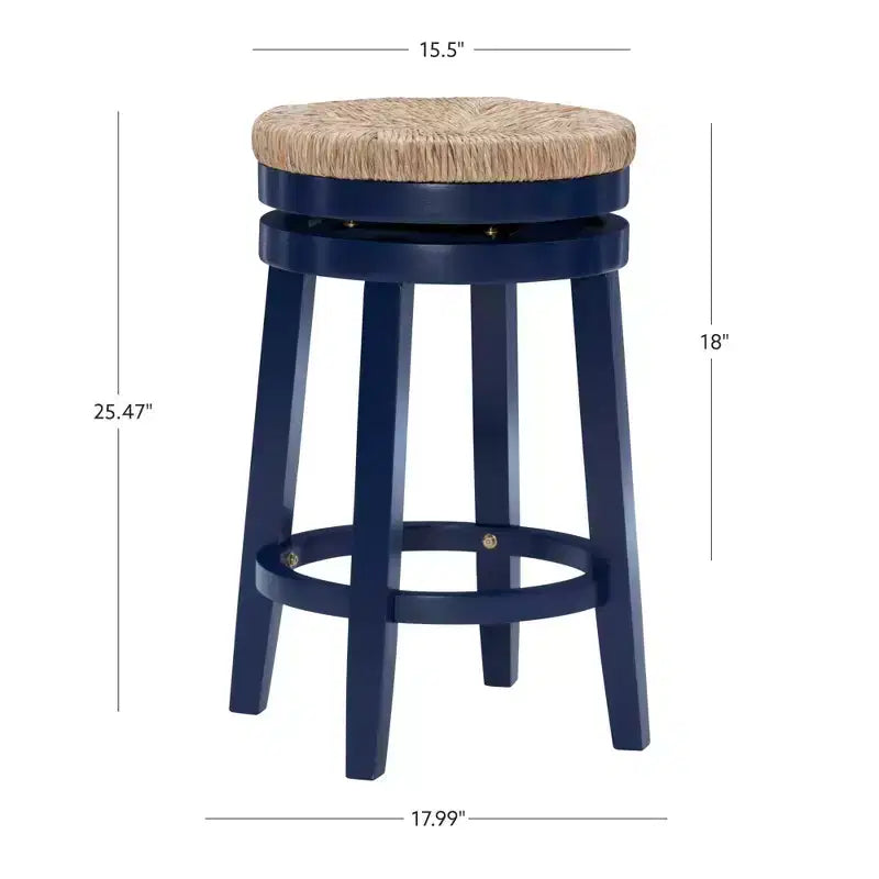 Tabouret de bar pivotant sans dossier, hauteur comptoir