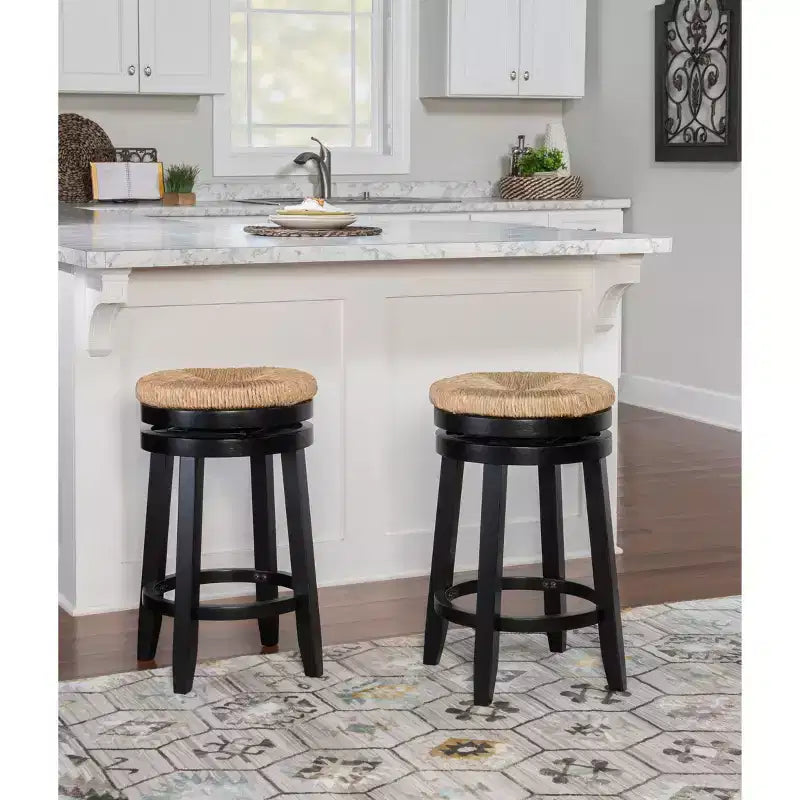 Tabouret de bar pivotant sans dossier, hauteur comptoir