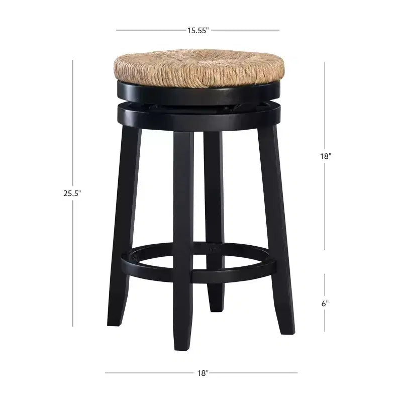 Tabouret de bar pivotant sans dossier, hauteur comptoir