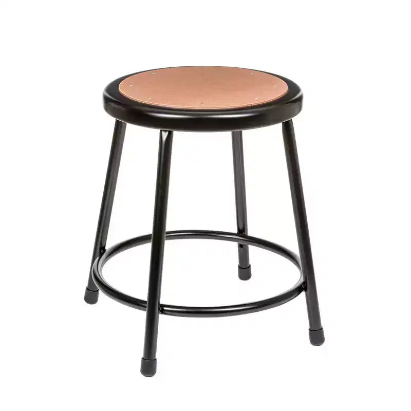 Tabouret en acier robuste, lot de 2, noir