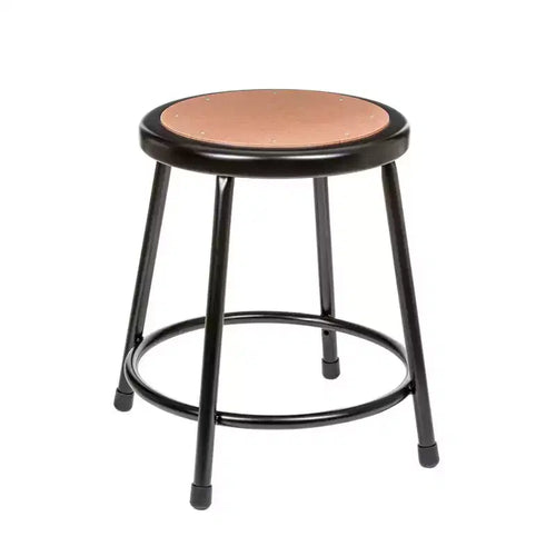 Tabouret en acier robuste, lot de 2, noir